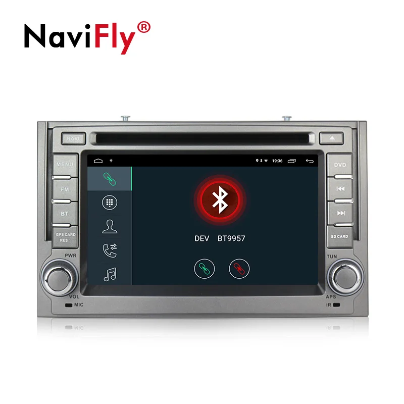 Top NaviFly 2G+32G Android 9.1 Car 2 Din radio dvd gap navigation for Hyundai H1 STAREX Android Car multimedia stereo player WIFI BT 2