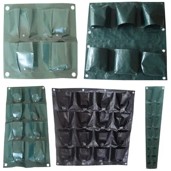 

4/6/8/16 4 Pockets Vertical Garden Planter Wall-mounted PE Home Gardening Flower Planting Bags Living Indoor Wall Planter