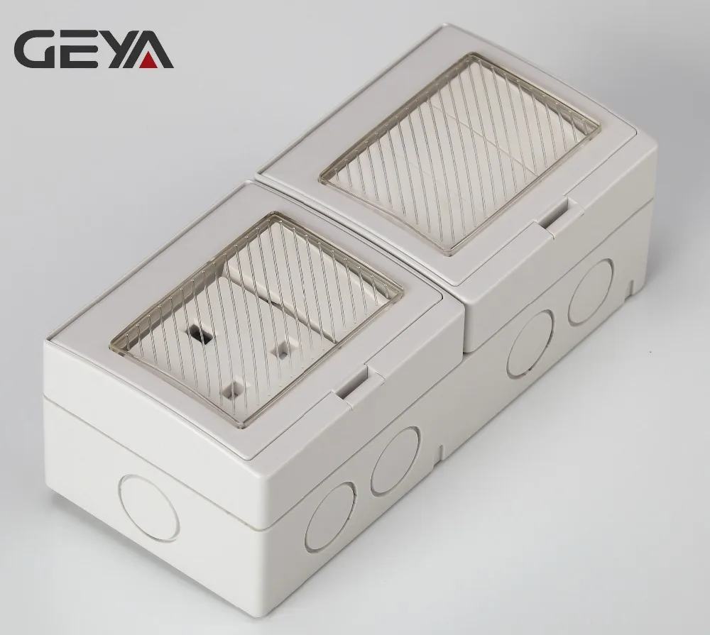 

GEYA British Type Waterproof 4 Gang Switch 1 Gang Socket or 4 Gang 2 Way Switch 1 Gang Socket