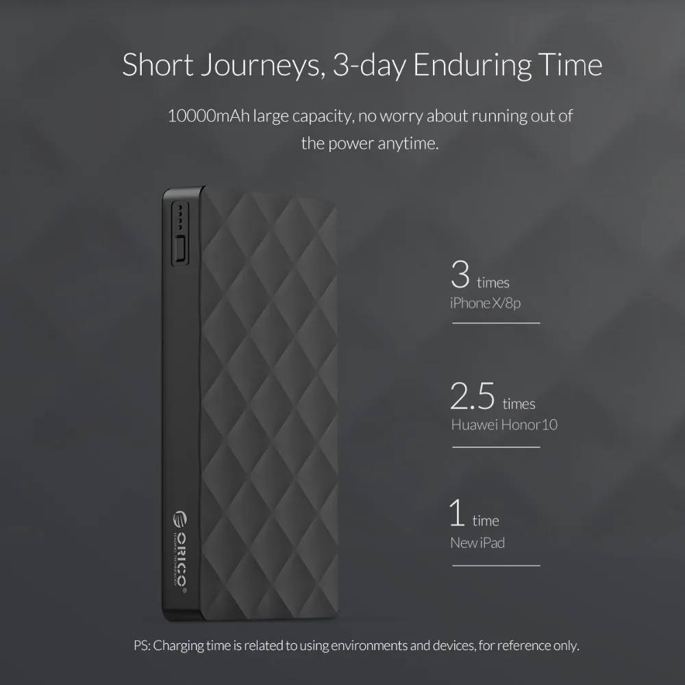  ORICO 10000mAh Polymer Power Bank Portable Handy Externe USB Batterie Versorgung Ladegerät Power Fü
