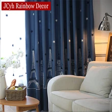 Embroidered Window Blackout Curtains For Bedroom Modern Children Tulle Curtains For Living Room Curtains Kids Voile Blind Drapes