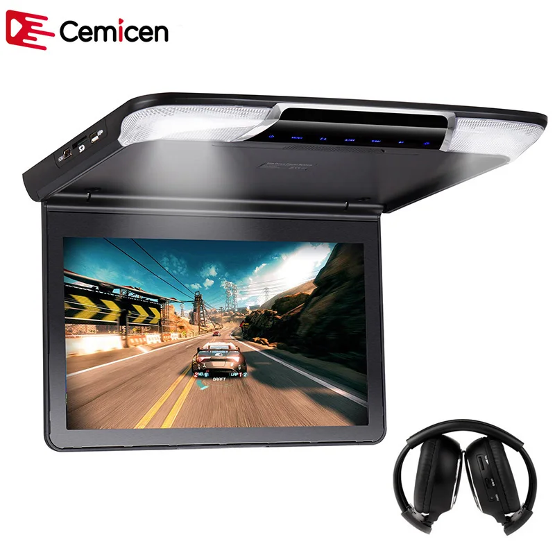 Cemicen 11 6 дюймовый HDMI 1080P потолочный автомобильный Выкидной ТВ цифровой 1920*1080 экран