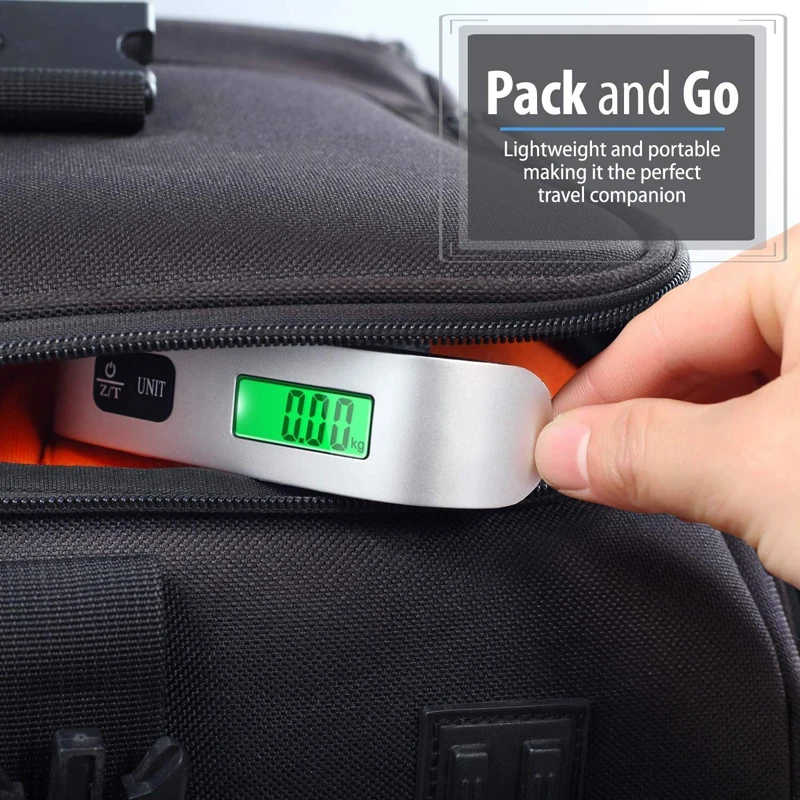 110lb/50kg Luggage Scale Electronic Digital Portable Suitcase Travel Scale Weighs Baggage Bag Hanging Scales Balance Weight LCD