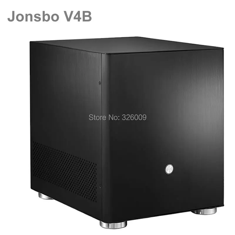 Оригинальный черный HTPC чехол Jonsbo V4B V4 MATX с полностью алюминиевым 1 5 мм 3 ''HDD USB3.0