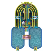 Гигантская водная горка для бассейна, надувной аквапарк на суше, оборудование для развлечений