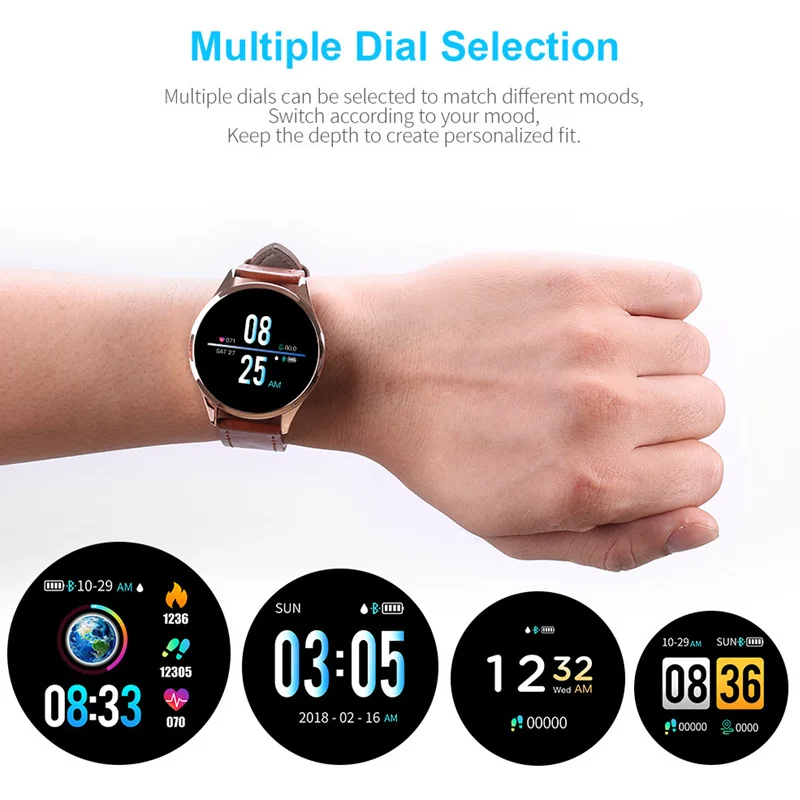 Men Smart Watch Big Screen Heart Rate Blood Pressure Bracelet Sleep Female Physiological Cycle Alarm Water Drink Reminder