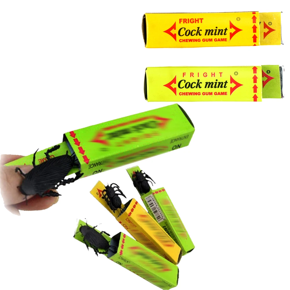 

1PCS Novelty April Fool's Day Spoof Person Funny Gadgets Tricky Toys Surprised Cockroaches Gum Shock Party Favors