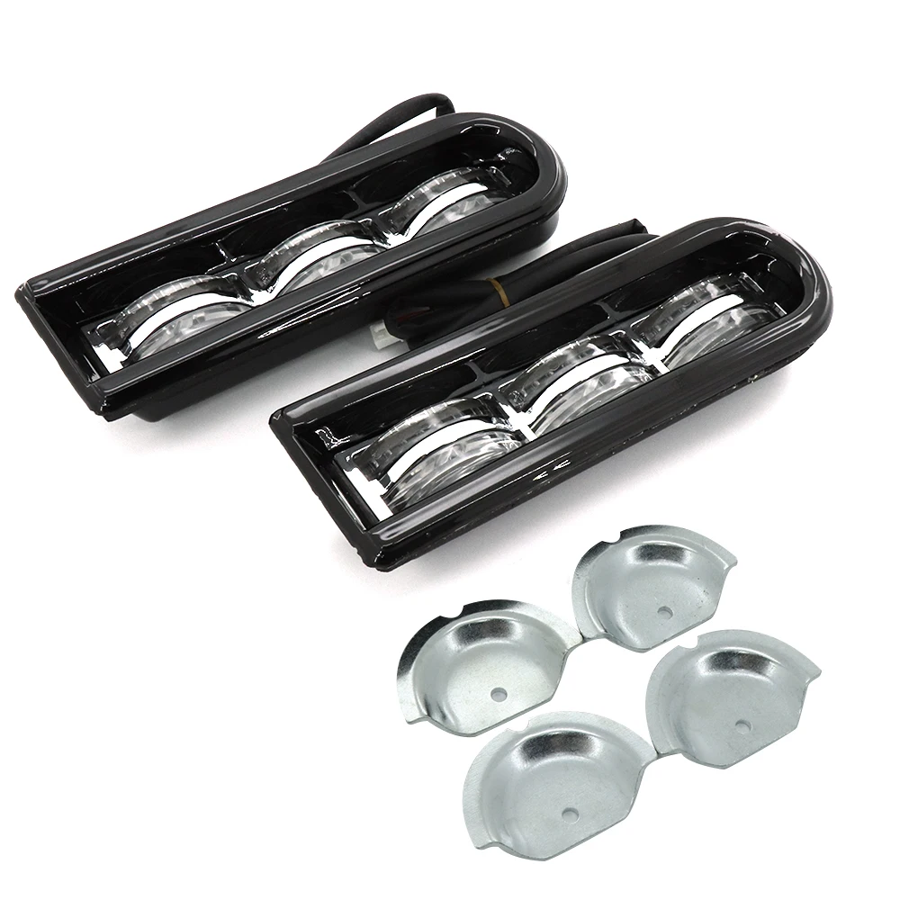 

For Touring FLTRU Road Glide Ultra 2014-2017 Motorcycle Chrome 12v LED Light Accent Saddlebag Filler Inserts Support
