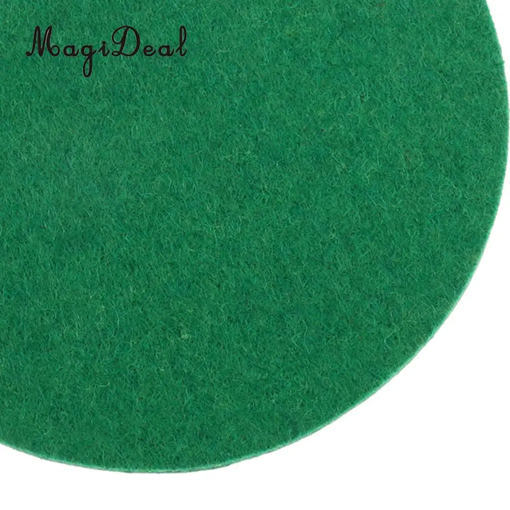 MagiDeal 6 Pieces Air Hockey Table Felt Pushers Replacement Felt Pads Green 94mm