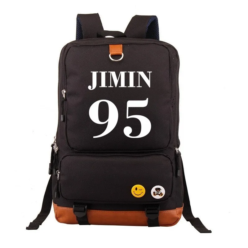 

Music Band BTS Bangtan Boys JIMIN 95 JUNG KOOK 97 Printing Backpack Canvas School Bags for Girls Laptop Backpack Travel Bags