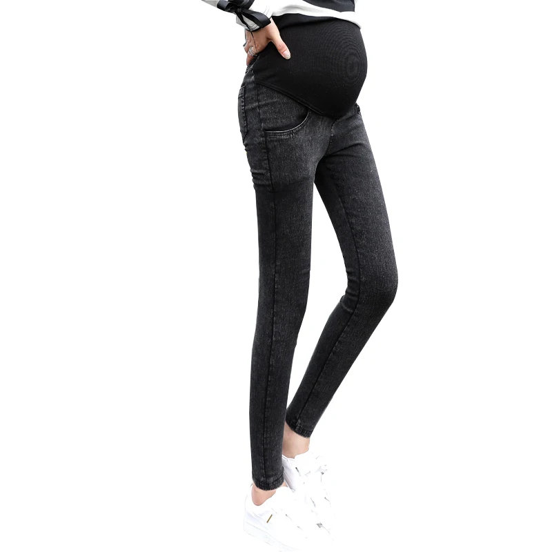 

Elastic Waist Maternity Jeans Pants For Pregnancy Clothes For Pregnant Women Legging Maternity Spring / Autumn long pencil pants