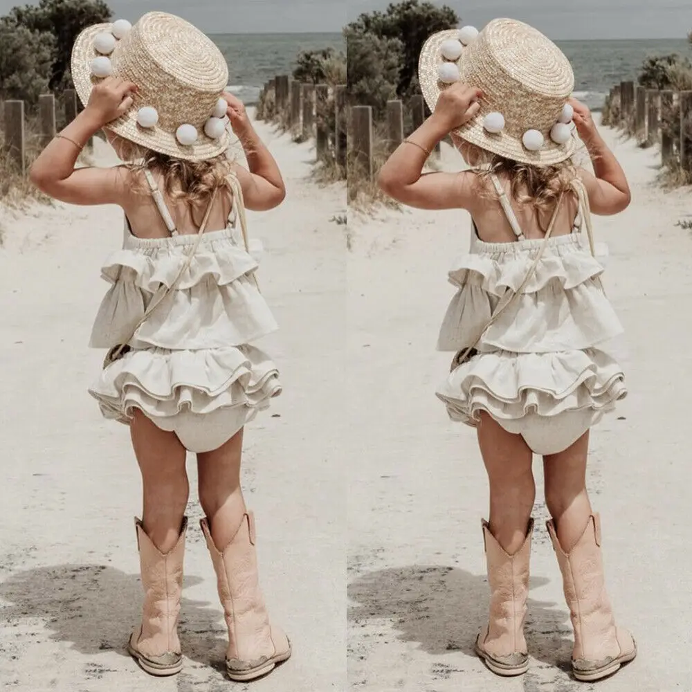 Summer Toddler Kid Baby Girl Clothes Headband Ruffle Tops Pants Skirt Outfit Playsuit Summer Toddler Kid Baby Girl Clothes Headband Ruffle Tops Pants Skirt Outfit Playsuit