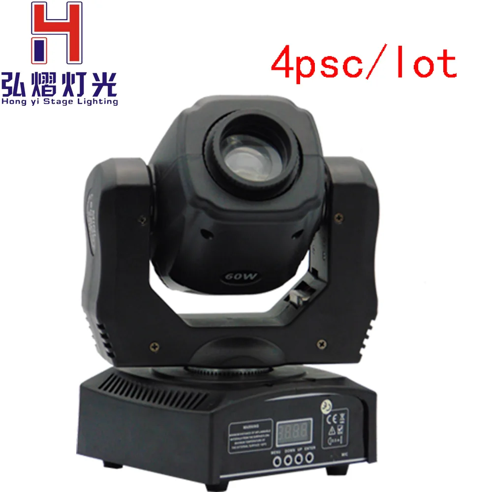 Best Quality 4Pcs/Lot Led 60W Led Moving Head Spot Light Led Moving Head sport DMX512 moving head 60w manufacturer