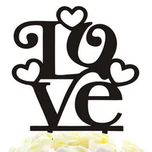 100 шт./лот Творческий "любовь" дизайн Свадебный торт вставлена карты Свадебный Топпер украшения для торта для вечеринки