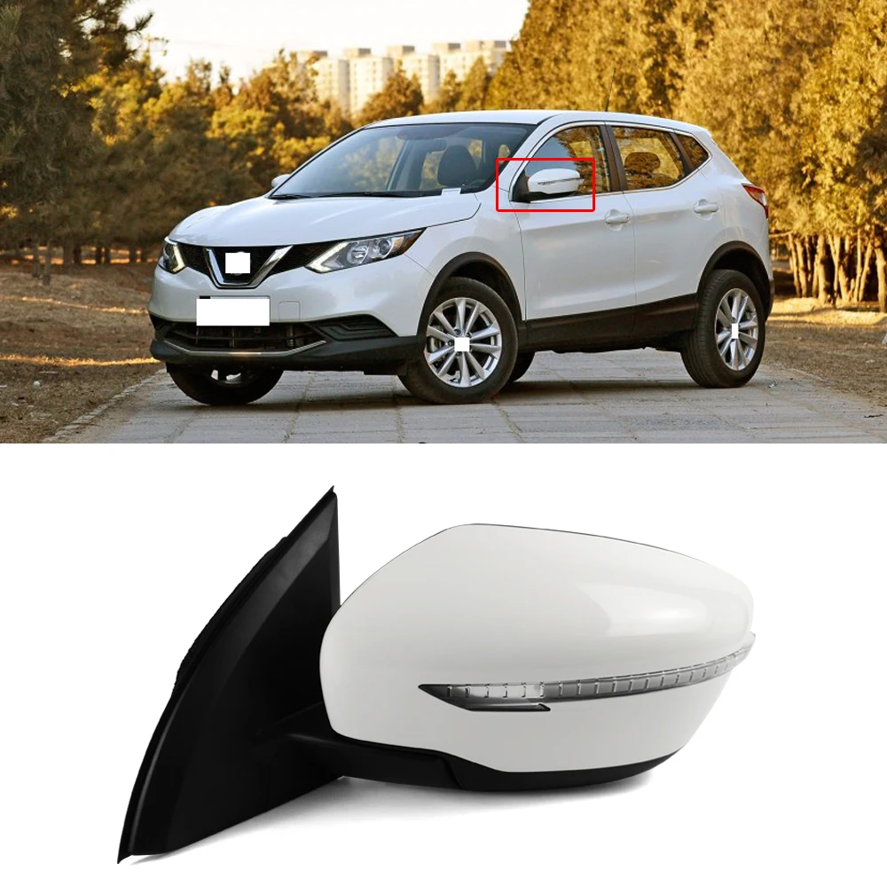 

CAPQX 5/7/11 Wire For Nissan Qashqai J11 2016 2017 18 Side Rearview Mirror Rear view Mirror with Turn Signal LED Indicator Light