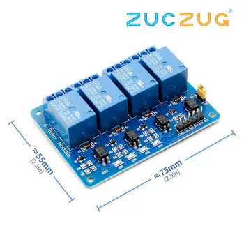 

4 channel relay module 4-channel relay control board with optocoupler. Relay Output 4 way relay module for arduino 5v 12v