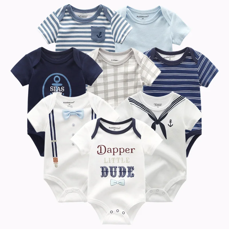 8 шт./лот; летние детские комбинезоны; Комбинезоны из хлопка; Roupas de bebe; комбинезон для маленьких мальчиков и девочек; одежда