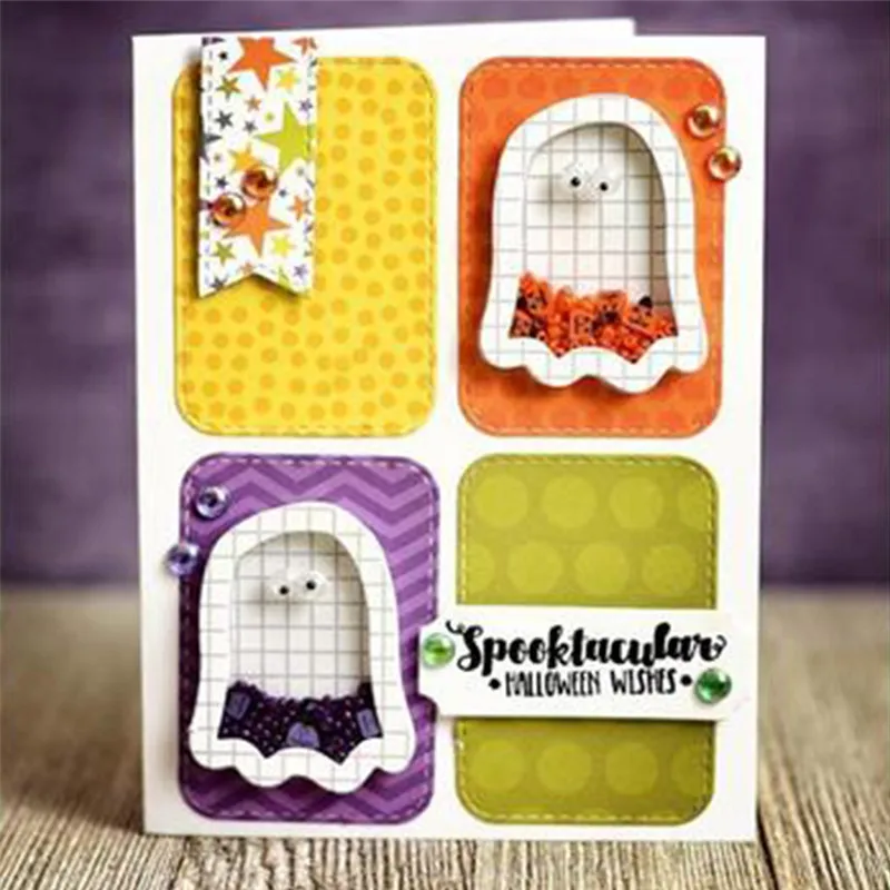 

GJCrafts Spider Ghost Metal Dies Halloween Cutting for Card Making Ghost Dies Spider Cut for Scrapbooking Craft 2018 New Stencil
