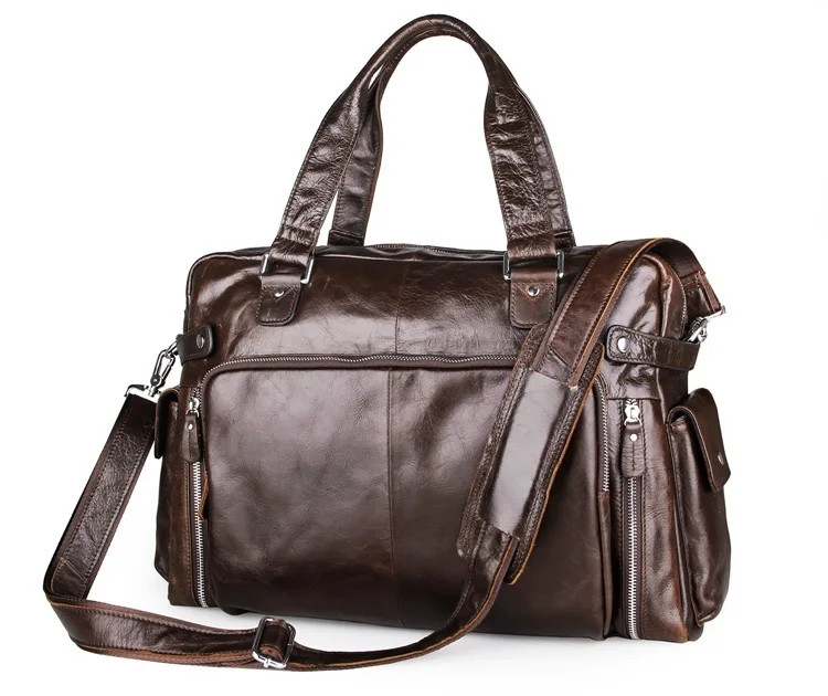 Men s Briefcase Genuine Leather Men Bag Business Men Messenger Bags Tote Shoulder Laptop Large Capacity