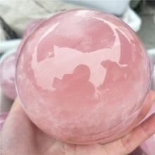 Большой Топ качество 9-10 см натуральный розовый кристалл кварца сфера медитация Роза Хрустальный шар Рейки Исцеление удалить отрицательную энергию