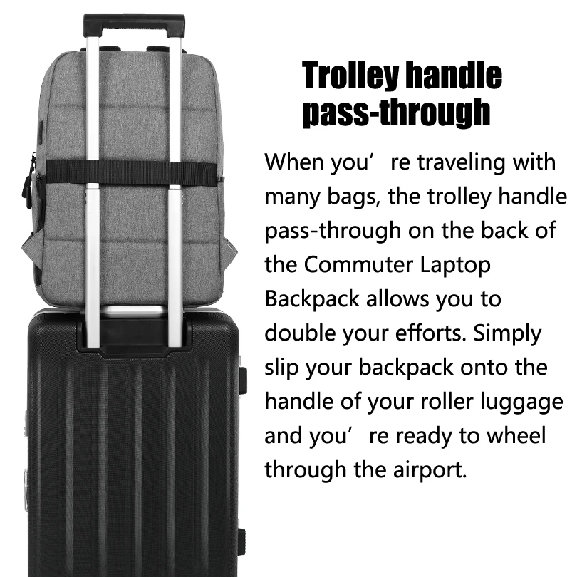backpack with trolley pass through