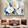 Peinture à l'huile sur toile abstraite avec fleur, Art mural moderne, affiche murale ► Photo 3/6