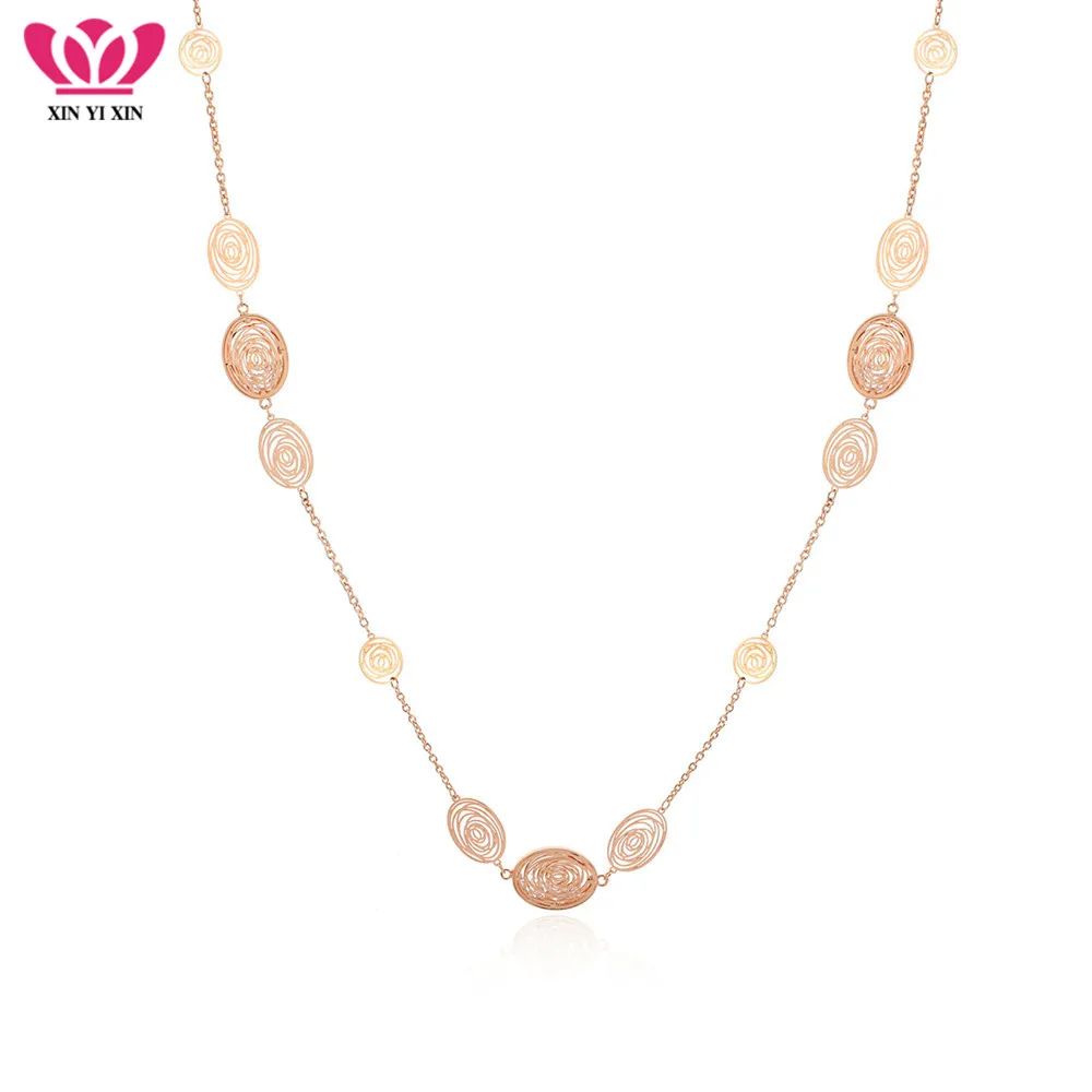 

Gold Long Chain Necklaces For Women Vintage Hollow Flower Charms Pendants Necklace Statement Jewelry Birthday Party Gifts Maxi