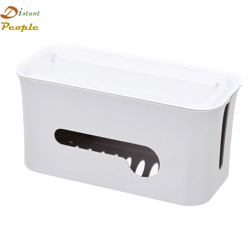 

Plastic Cable Storage Box Rectangular Power Strip Cable Management Box Organizer Fireproof ABS Cable Storage Case