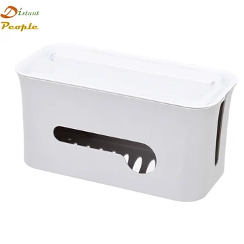 

Plastic Cable Storage Box Rectangular Power Strip Cable Management Box Organizer Fireproof ABS Cable Storage Case