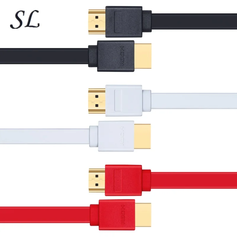 SL плоский HDMI кабель 2,0 1,5 м высокоскоростной поддерживает 3D и 4K разрешение Ethernet 1080P возврат аудио, компоненты видеоигры и другие