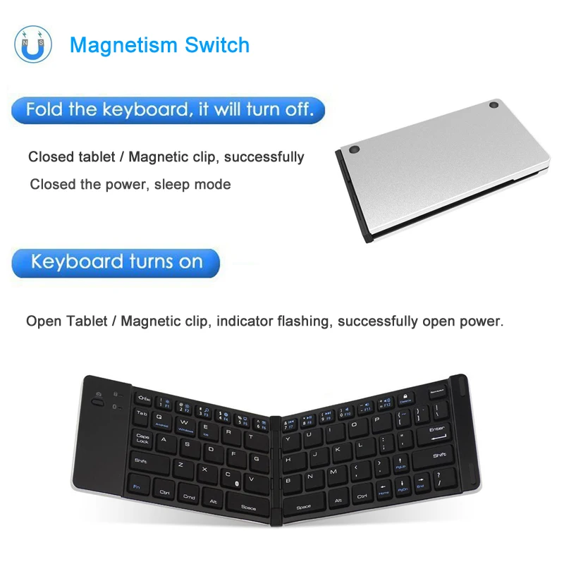 5 Foldable Keyboard Bluetooth