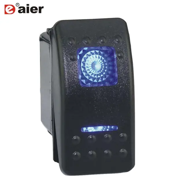 1PCS 5 Pin Marine Switch SPST ON-OFF Car Switch Boat Truck Light With Dual Illuminated LED Waterpoof 20A DR-A11625ABL