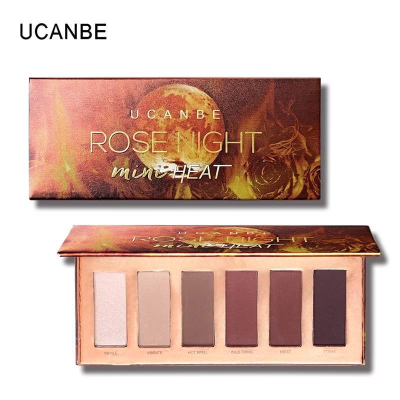 

UCANBE Brand Mini Heat Eyeshadow Makeup Palette 6 Colors Shimmer Matte Daily Basic Eye Shadow Powder Natural Nude Contour Set