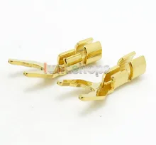 Speaker Audio Fork Adapter Connector male For DIY Solder Hifi Cable Cord