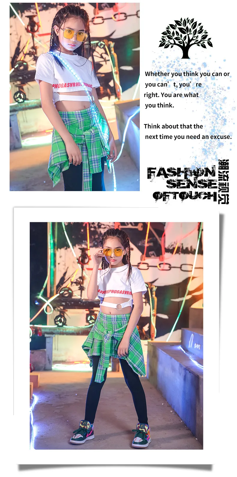 Summer baby girls clothing set dance hip hop boys girls  Clothes summer child girls sets Girls' suits 120 130 140 160 (5)
