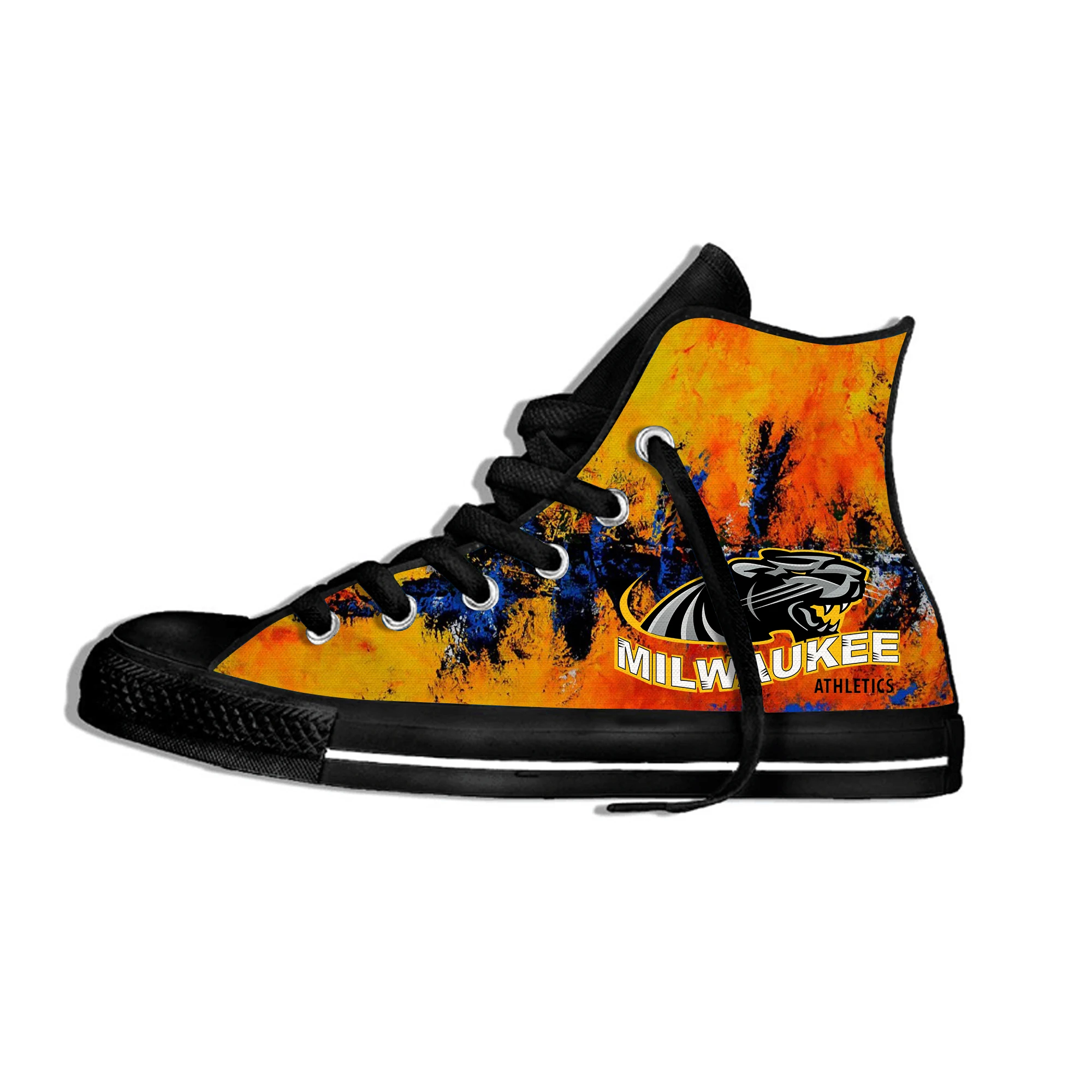 

Lightweight Men's/women's Milwaukee Shoes Casual University Flat Canvs Sneakers Breathable High Top Shoes