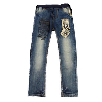 New Fashion boys jeans with letter print 2018 spring autumn good quality jean kids for age 3 4 5 6 7 8 9 11 12 13 years old B080 2