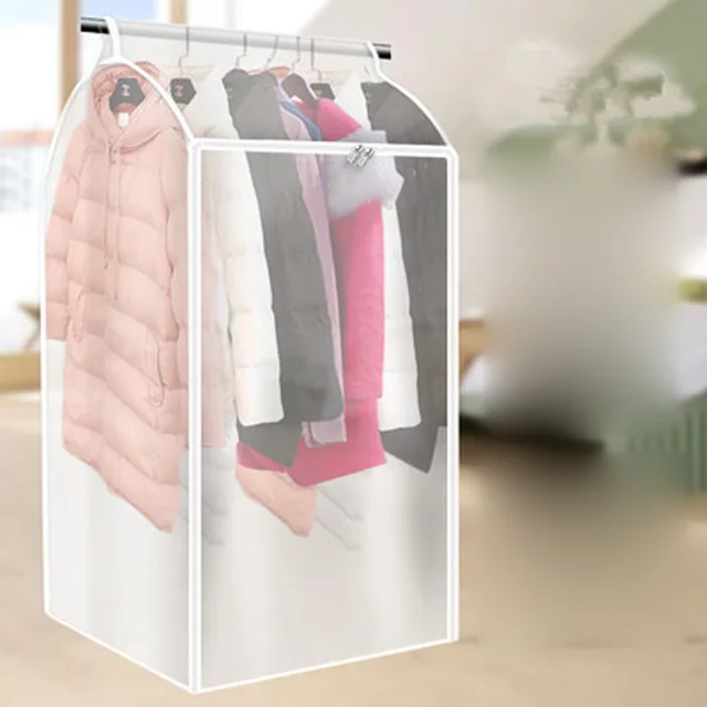 Large Clothes Storage Bag Case Vacuum Garment Suit Coat Hanging Large Clothes Storage Bag Case Vacuum Garment Suit Coat Hanging Organizer Dust Cover Protector Household Wardrobe