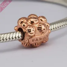 Новое поступление инновационная 14ct Золотой в виде Розы Семья талисман из бусин ручной работы, соответственные Пандоре обаятельные подвески для женщин для изготовления ювелирных украшений LW224R