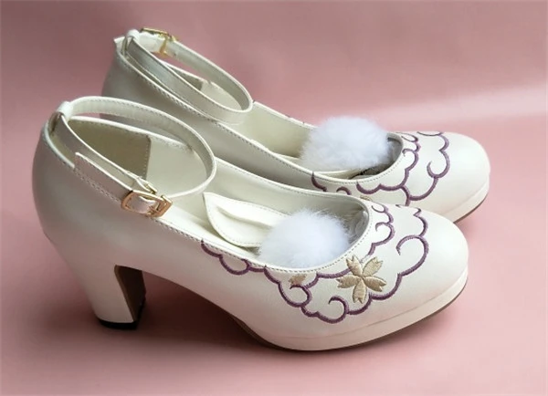 Обувь в стиле Лолиты; Японские Женские туфли-лодочки на высоком каблуке; милая стильная обувь на платформе с кроличьими ушками - Цвет: 3