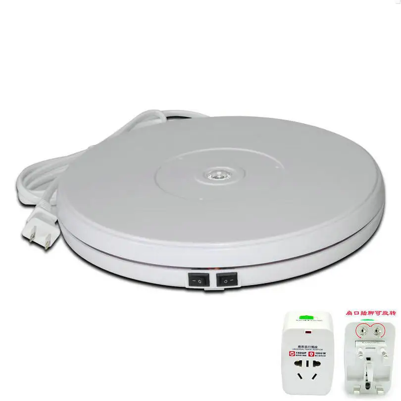 

250X40MM Electric And Manual Rotary Turntable Display Stand With LED Light Two Direction Swivel Plate Form Packaging & Display