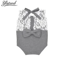 Реквизит для фотосессии вязаный крючком кружевной изящный комбинезон для новорожденных реквизит для фотосессии комбинезон с бантом на спине аксессуары для фотосессии