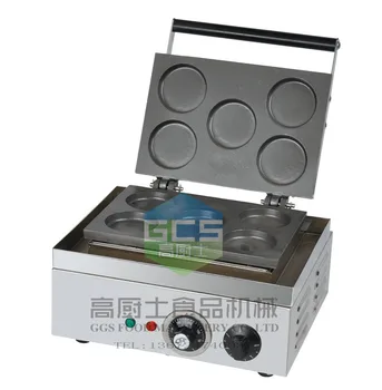 

Free shipping hot sale 5 holes red bean cake maker Layer cake maker pancake machine