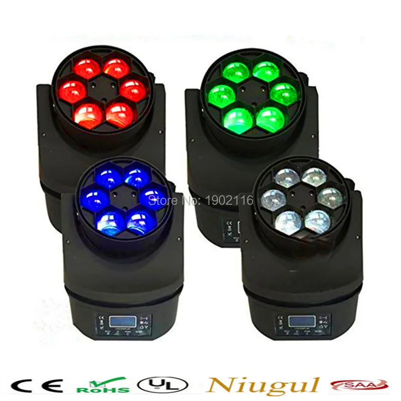 4pcs/lot Free shipping DMX512 100W LED Stage Beam+Wash Light effect 11/14 Channels LED Bee Eye RGBW Beam Mini Head Moving Light