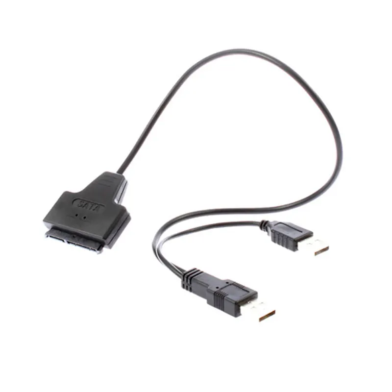 Двойной USB 2 0 до 7 + 15 22Pin ноутбук SATA CD DVD Rom SATA22Pin 5 дюймов HDD жесткий диск адаптер