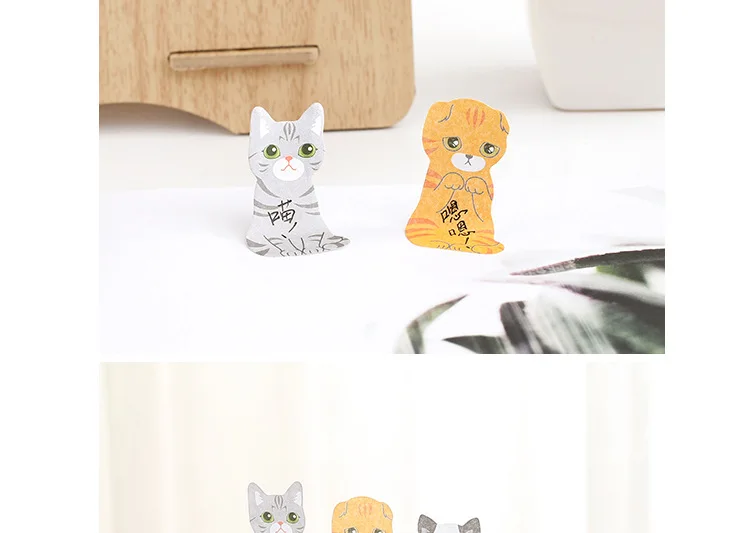 1 Набор блокнот для заметок Kawaii Cat paper Sticky Note блокнот дневник в стиле Скрапбукинг наклейки канцелярские закладки для офиса и школы