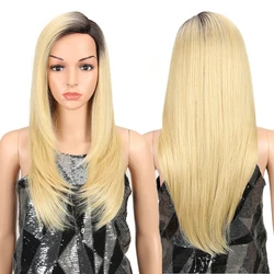 Magic Hair Synthetic Hair Lace Front Wig 24 Inch Long Straight Wig Ombre Black Pink Cosplay Wig Heat Resistant Synthetic Hair Magic Hair Synthetic Hair Lace Front Wig 24 Inch Long Straight Wig Ombre Black Pink Cosplay Wig Heat Resistant Synthetic Hair