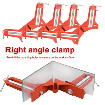 

Fastener Clip 4pcs 90 Degree Right Angle Clamp Corner Clamp Quick Fixed Fish tank Glass Picture Frame Woodworking Hand Tool