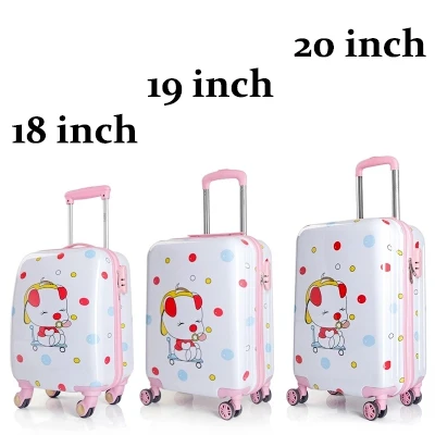 1PCS 1" 19" 2" дюймов, чемодан, розовая панда, чемодан на колёсиках, вращающиеся колеса, детский Дорожный чемодан на колесиках, милая детская сумочка, подарок для девочек - Цвет: 1PCS