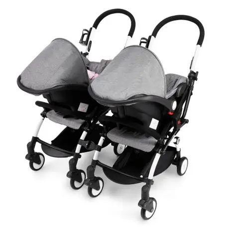 Twins Baby легкая коляска Съемная сдвоенная прогулочная коляска Автомобильная детская коляска+ детское безопасное детское сидение набор cochecito bebe gemelar 3C